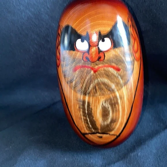 Daruma Japanese wooden doll Newport kokeshi Handcrafted. - Picture 1 of 10